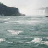 View of the river from the bow of the Hornblower.  THis is the Canadian version of the Maiden of the Mist